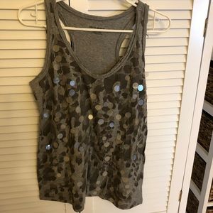 DKNY Jeans grey tank with circles